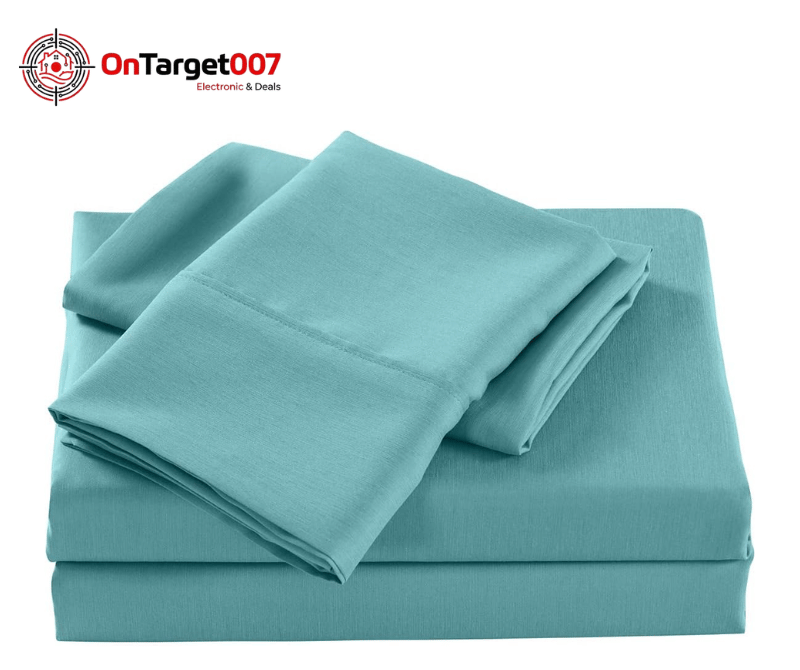 Royal Comfort 2000TC Bamboo Blend Queen Bed Sheet Set 4 Piece | Color Aqua