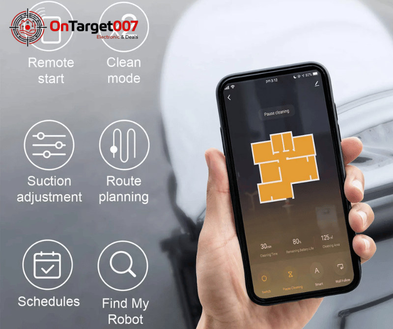 MyGenie Xsonic WiFi H2O Smart Life Robotic Wet Mop Vacuum Cleaner – Boxed Unit