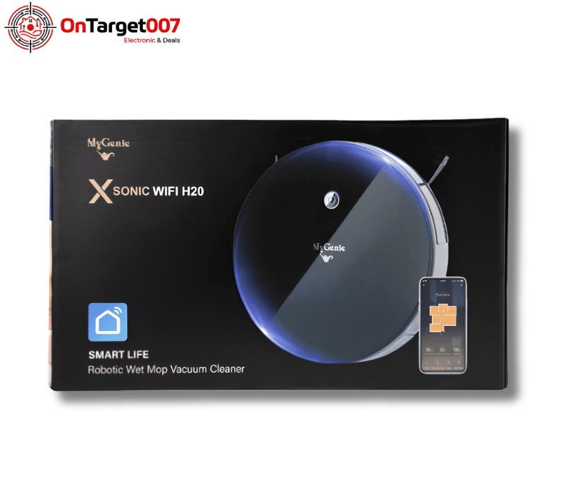MyGenie Xsonic WiFi H2O Smart Robotic Wet Mop Vacuum Cleaner-Boxed-Unboxed