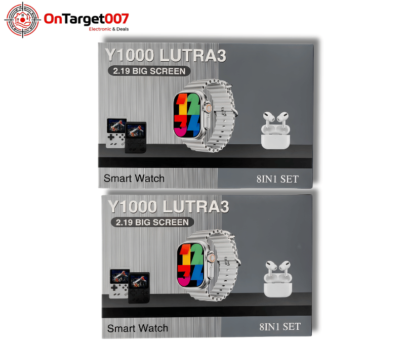 Smart Set-Y1000 Ultra 3 Smart Watch 2.19 Inch Big Screen -8 in 1
