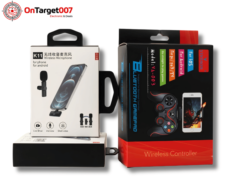 Combo Deal- 3-K11 Wireless Microphone & VA-003 Bluetooth Gamepad Controller