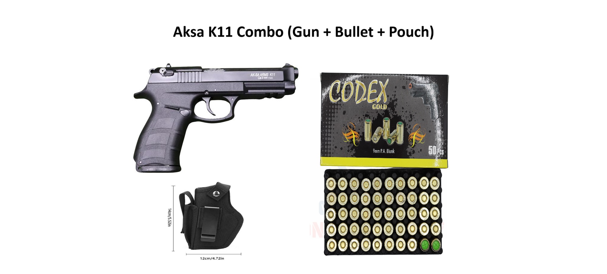 Aksa K11 Black Combo | Self-Defense Tool | Black